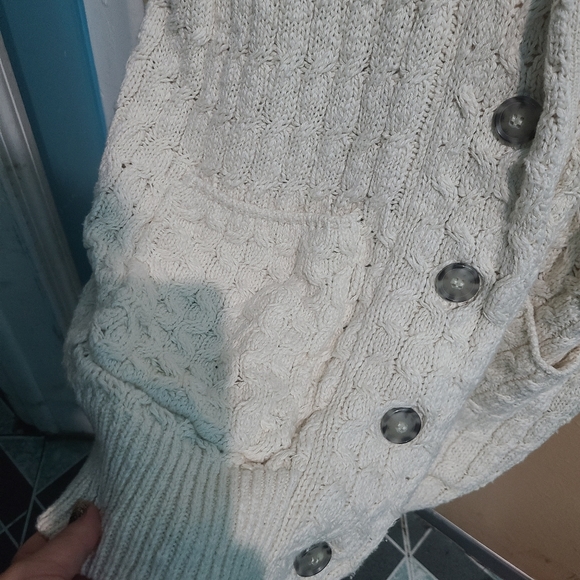 Anthropologie Pilcro and the Letterpress cream Textured Longline Cardigan XL - Picture 8 of 12